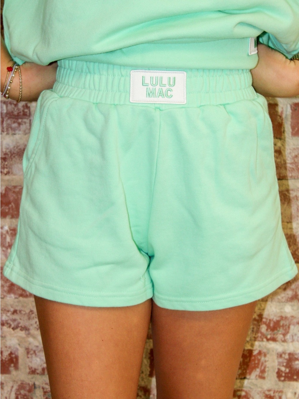 LULU MAC TERRY CLOTH SHORT-SEAFOAM